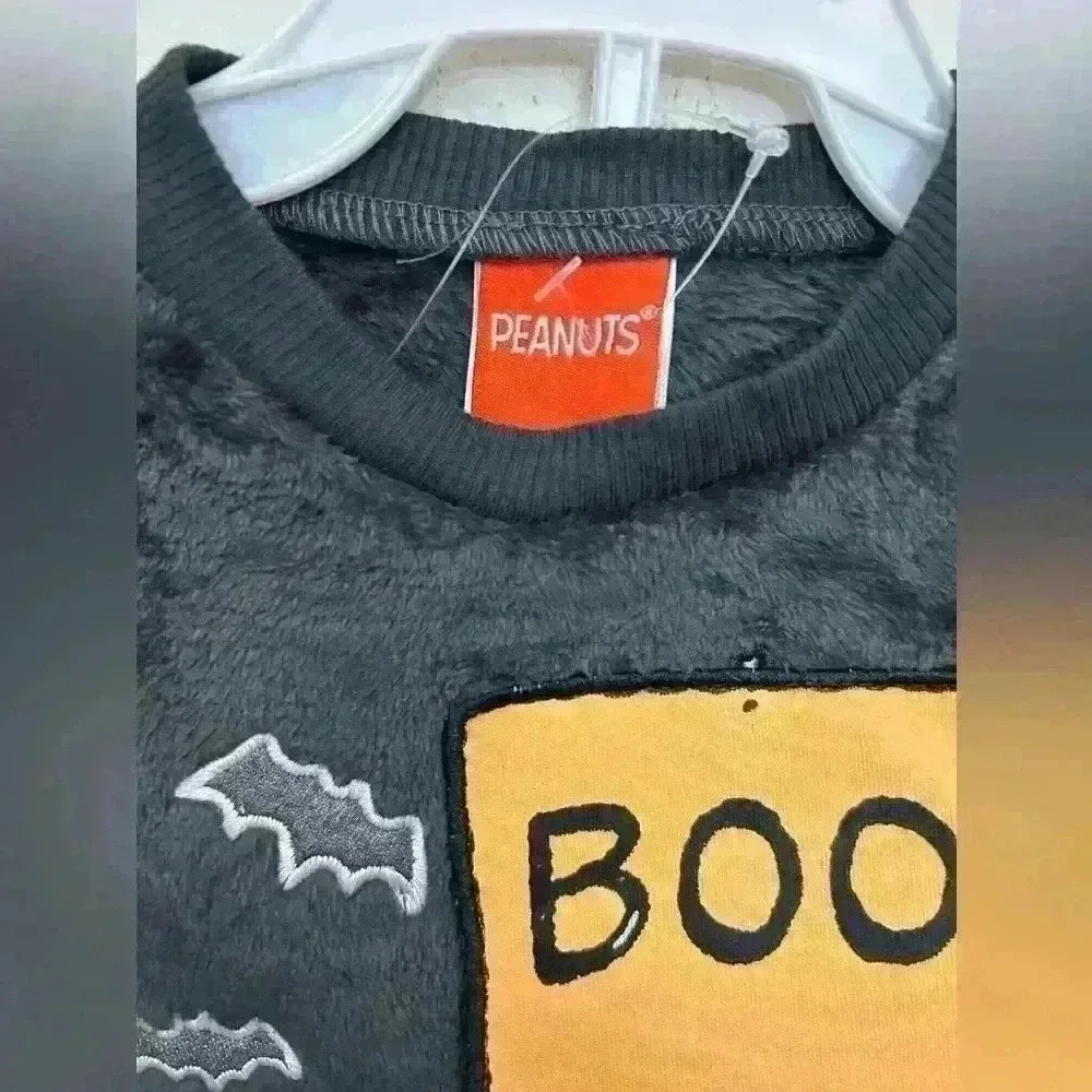 Peanuts Halloween Snoopy Faux Fur Fleece Sweatshirt Pants Baby Outfit 18M NWT
